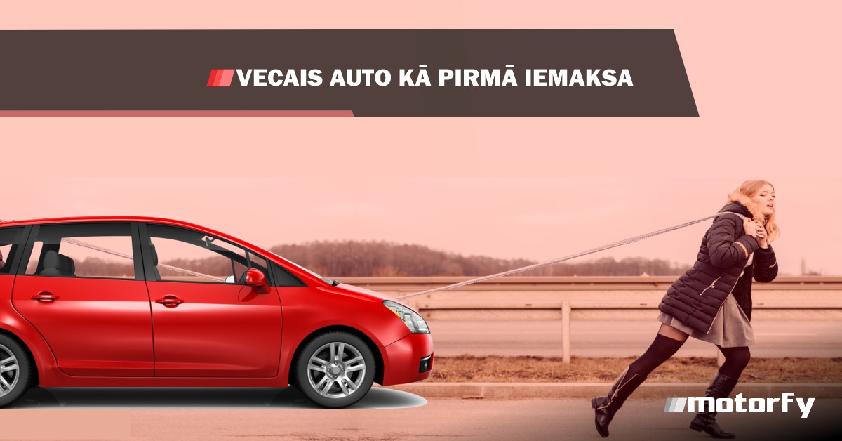 bilde vecais auto kā pirmā iemaksa